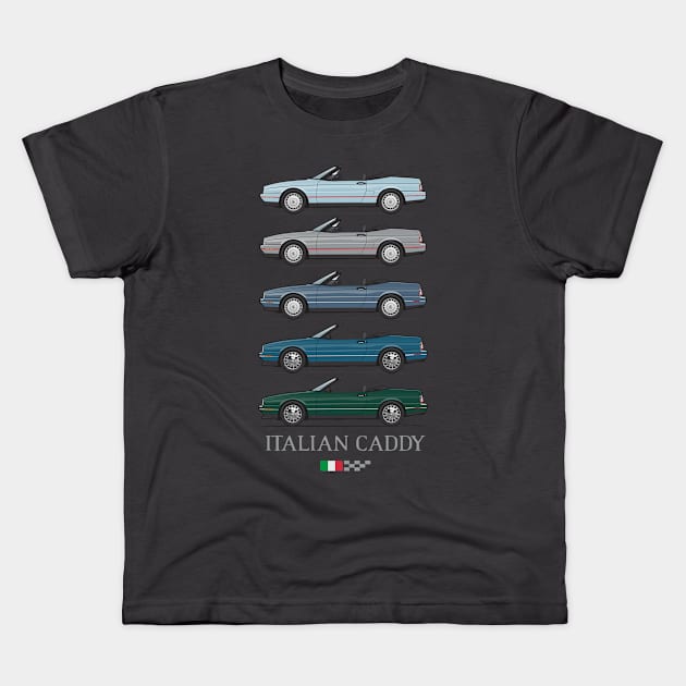 Italian Caddy Kids T-Shirt by ArtOnWheels